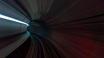 Dark, Lines, Neon, Glow, Tunnel HD wallpaper