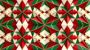 Festive Geometric Kaleidoscope —, Festive Pattern, Geometric Pattern, Abstract HD wallpaper