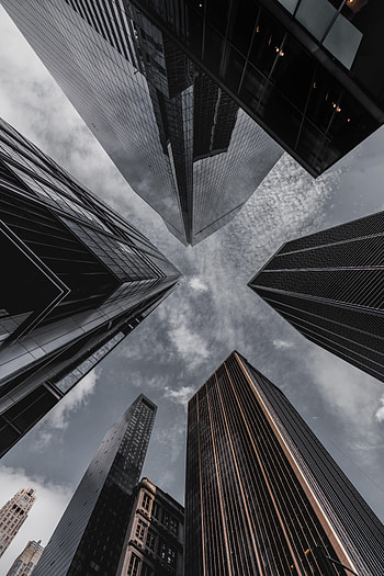 Sky, Architecture, Building, Miscellanea, Miscellaneous, Skyscrapers, Grey HD phone wallpaper
