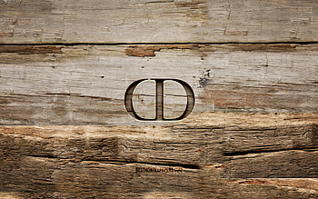 Christian Dior wooden logo, , wooden backgrounds, brands, Christian Dior logo, creative, wood carving, Christian Dior HD wallpaper