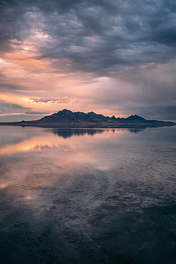 Landscape, Nature, Water, Mountains, Twilight, Shore, Bank, Dusk HD phone wallpaper