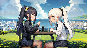 Two queens, chess HD wallpaper