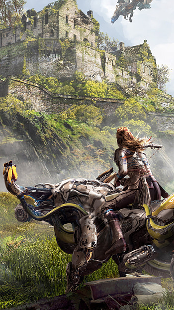Captivating video game, Aloy's destiny, Unique gameplay, Console gaming HD phone wallpaper