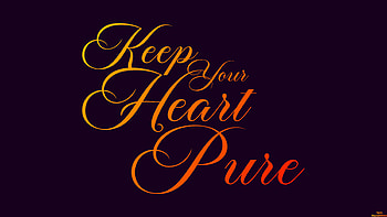Keep Your Heart Pure, quote, typography, purple HD wallpaper
