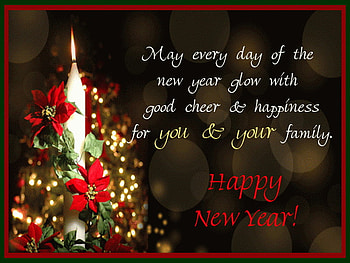 Wishes for the New Year, greeting, candle, lights, poinsettia, 2011, wishes, flame, new year HD wallpaper