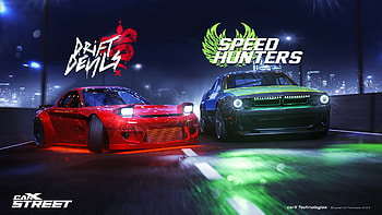 Mazda RX-7 and Dodge Challenger, CarX Street (Game) HD wallpaper