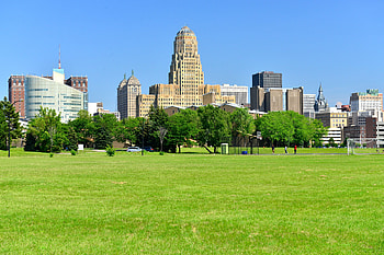 Buffalo skyline, Dortmund, Sister cities, International HD wallpaper