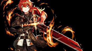 Brown Hair Diluc Dark Background Genshin Impact HD wallpaper