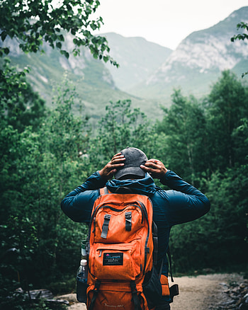 Miscellanea, Miscellaneous, Forest, Cap, Rucksack, Backpack, Tourist, Traveller, Traveler HD phone wallpaper