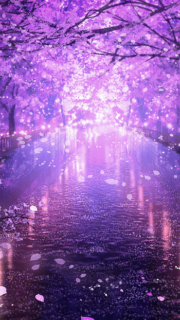 Sakura Dreamscape: Serene Canal Blossoms Anime, canal, blossom, water, Anime, sakura HD phone wallpaper