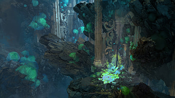 Emerald Grotto Temple — Fantasy, fantasy, temple HD wallpaper