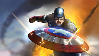 Captain America Coming, captain-america, superheroes, artwork, deviantart HD wallpaper