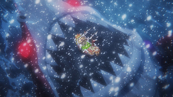One Piece | Gigantic Shark below the Sunny, One Piece, Anime, Thousand Sunny HD wallpaper