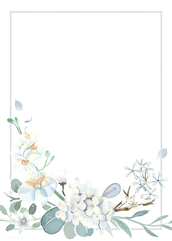 Invitation card with a light blue theme. . Floral cards, Floral cards design, Flower background, Wedding Card HD phone wallpaper