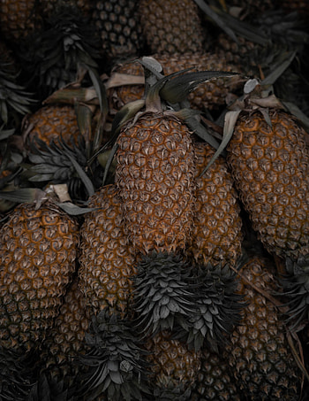 Fruits, Food, Leaves, Macro, Pineapple HD phone wallpaper