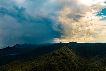 Nature, Trees, Mountains, Clouds, Elevation HD wallpaper