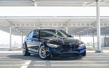 BMW M3, F80, front view, exterior, new blue M3, blue F80, German cars, BMW HD wallpaper