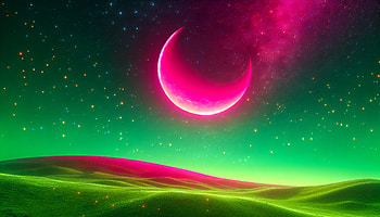 Crescent Moon Ultra, crescent moon, moon, Night Sky, cosmic, vibrant colors HD wallpaper