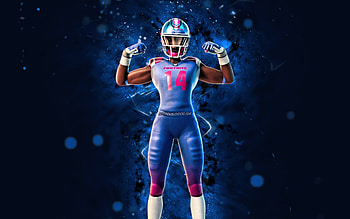 Punt Paragon, , blue neon lights, Fortnite Battle Royale, Fortnite characters, Punt Paragon Skin, Fortnite, Punt Paragon Fortnite HD wallpaper