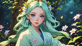 Earth Goddess Wearing Flowy Robes, earth, goddess, woman, Anime, drawing HD wallpaper