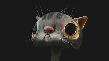 3D Cat, cat, 3d, animals HD wallpaper
