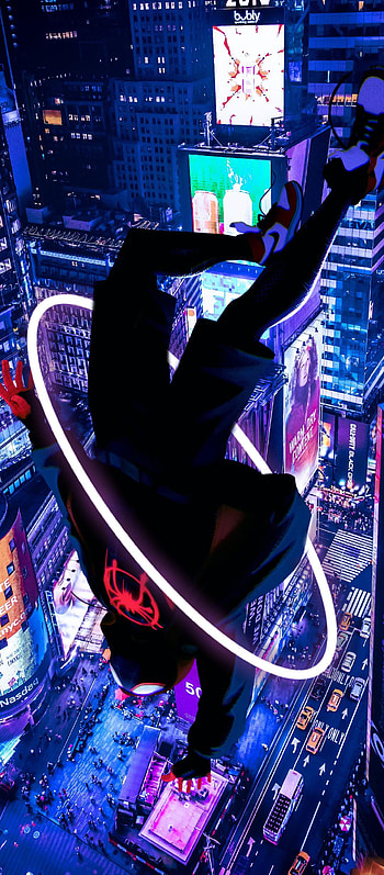 Spider-man, electric blue, magenta HD phone wallpaper