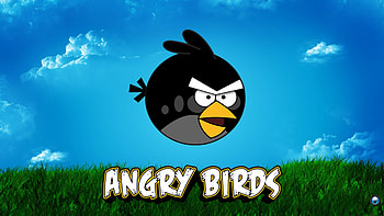 Angry Birds - Black version , angry, birds, bird, angry birds HD wallpaper