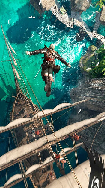 Assassin Creed, boat, river HD phone wallpaper