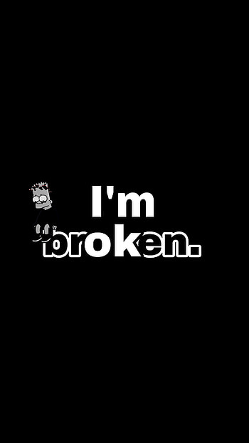 I'm bro(OK)en. V3, broken, love, alone, heartbroken, sad, lonely HD phone wallpaper