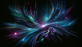Ethereal Neon Swirls, Cool, Abstract, Digital Art, colorful, glow HD wallpaper