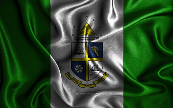 St Catharines flag, , silk wavy flags, canadian cities, Day of St Catharines, Flag of St Catharines, fabric flags, 3D art, St Catharines, cities of Canada, St Catharines 3D flag HD wallpaper