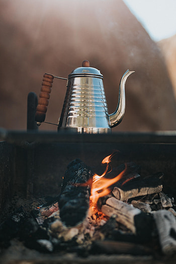 Bonfire, Miscellanea, Miscellaneous, Kettle, Teapot, Tourism, Campaign, Hike HD phone wallpaper
