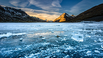 Nature, Sky, Mountains, Ice HD wallpaper