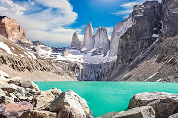 torres tel paine chile, natur, sea, mountains, lake HD wallpaper