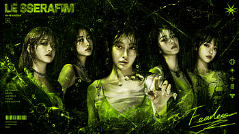 LE SSERAFIM — Fearless, Group, Portrait, Poster, Neon HD wallpaper