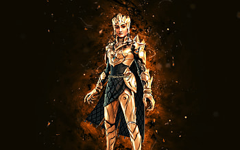 Armor Shanta, , yellow neon lights, Fortnite Battle Royale, Fortnite characters, Armor Shanta Skin, Fortnite, Armor Shanta Fortnite HD wallpaper