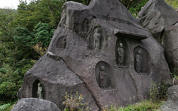 Shrine, abstract, graphy, carving, veneration, rock HD wallpaper