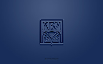 Kristiansund BK, creative 3D logo, blue background, Eliteserien, 3d emblem, Norwegian football club, Norway, 3d art, football, Kristiansund BK 3d logo HD wallpaper