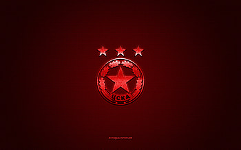 PFC CSKA Sofia, Bulgarian football club, red logo, red carbon fiber background, Bulgarian First League, Parva liga, football, Sofia, Bulgaria, PFC CSKA Sofia logo HD wallpaper