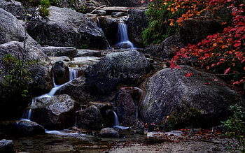 Waterfall, nature, rocks, water, stream HD wallpaper
