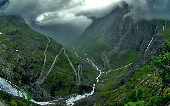 Nature, Roads, Mountains, Danger, Brains HD wallpaper