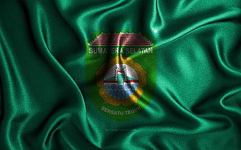 South Sumatra flag, , silk wavy flags, indonesian provinces, Day of South Sumatra, fabric flags, Flag of South Sumatra, 3D art, South Sumatra, Asia, Provinces of Indonesia, South Sumatra 3D flag, Indonesia HD wallpaper