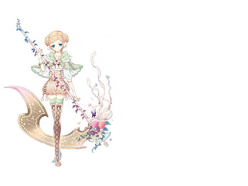 Scythe, cute, beauty, nice, , warrior, female, plain, sexy, sweet, white, hot, girl, beautiful, armor, anime girl, simple, anime, pretty, weapon, lovely HD wallpaper