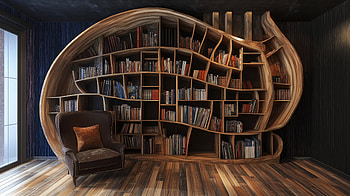Cozy Bookshelf Room -, bookshelf, room HD wallpaper