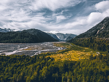 Nature, Rivers, Trees, Mountains, Snow, Snow Covered, Snowbound HD wallpaper