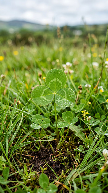 Dew-Kissed Shamrock — Pocket HD phone wallpaper