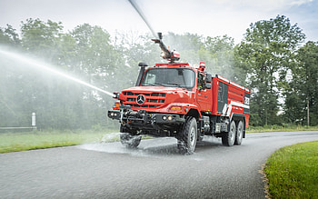 Mercedes-Benz Zetros, Fire Truck, 6x6, special vehicles, modern fire fighting equipment, Zetros Fire Truck, fire fighting, German fire trucks, Mercedes-Benz HD wallpaper