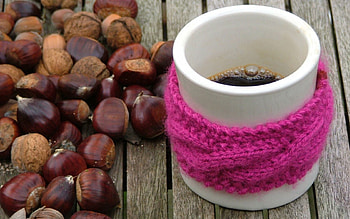 Food, Coffee, Nuts, Cup, Mug, Scarf HD wallpaper