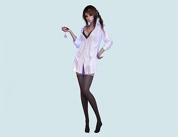 waiting for your call, games, thigh highs, , anime, cg, video games, lingerie, realistic, stockings, female HD wallpaper