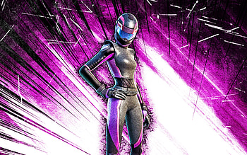 Pitstop, grunge art, Fortnite Battle Royale, Fortnite characters, purple abstract rays, Pitstop Skin, Fortnite, Pitstop Fortnite HD wallpaper